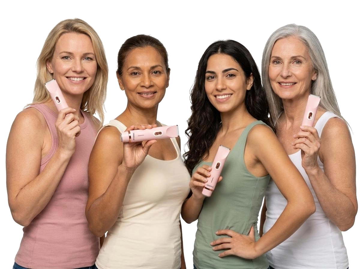 Cuatro mujeres con su trimmer Vendyle